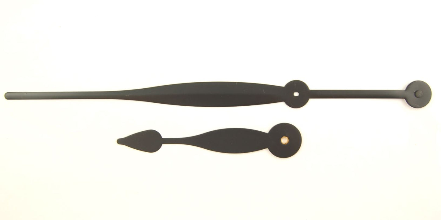Carbatec Clock Hands - Hour & Minute - Black - 237mm