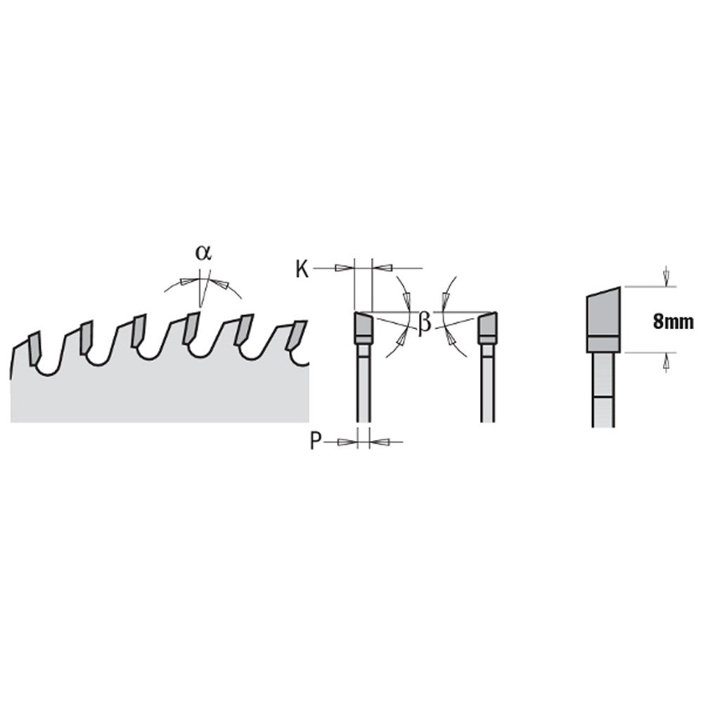 CMT Industrial Low Noise and Chrome Coated Blade - 96 Tooth 15° ATB Grind