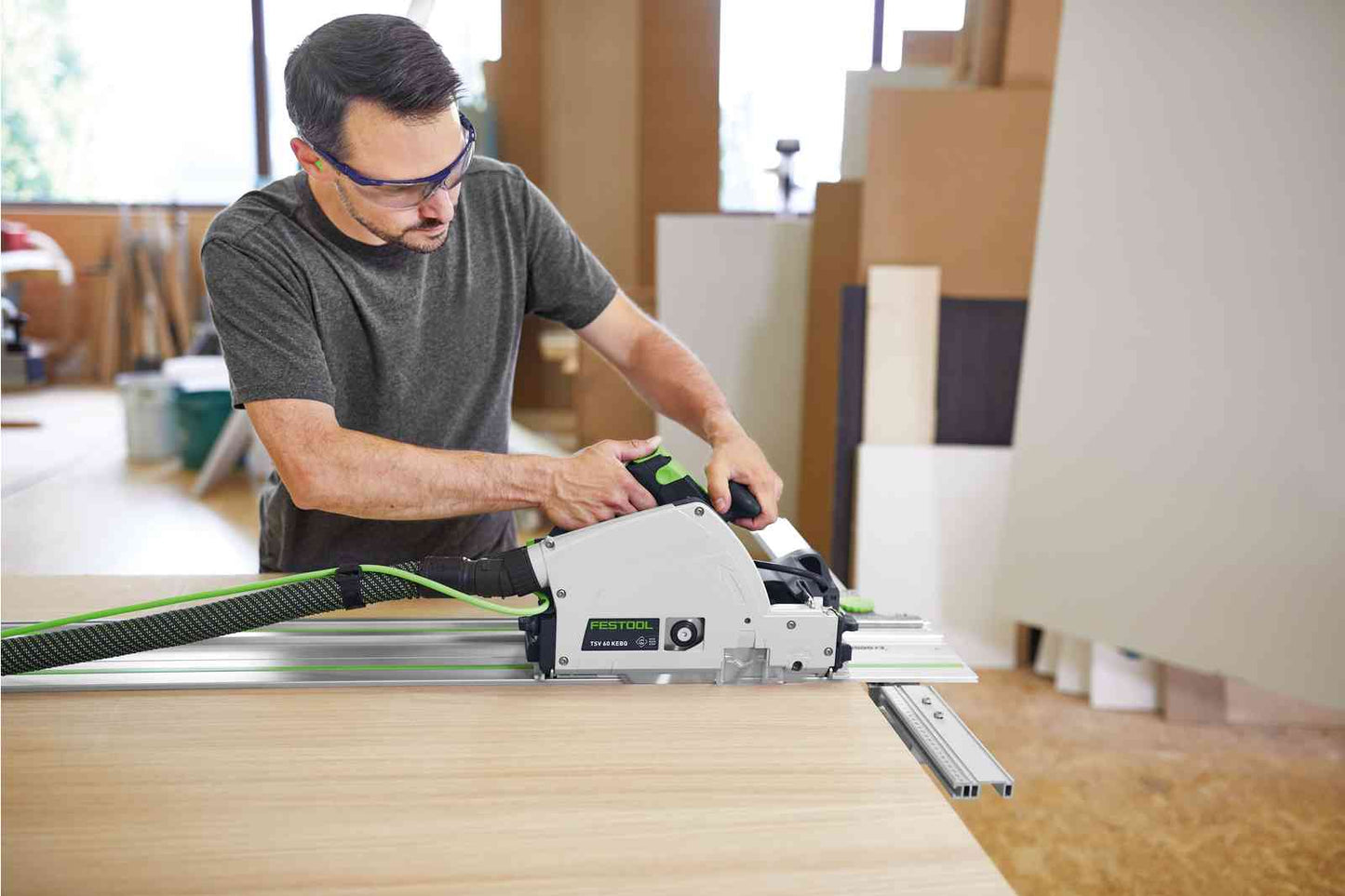 Festool TSV 60K 168mm Plunge Cut Scoring Saw in Systainer with 1900mm Rail