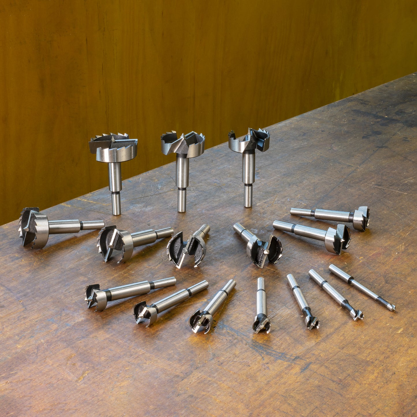 Carbatec 16 Piece Sawtooth & Forstner Combination Bit Set - Imperial