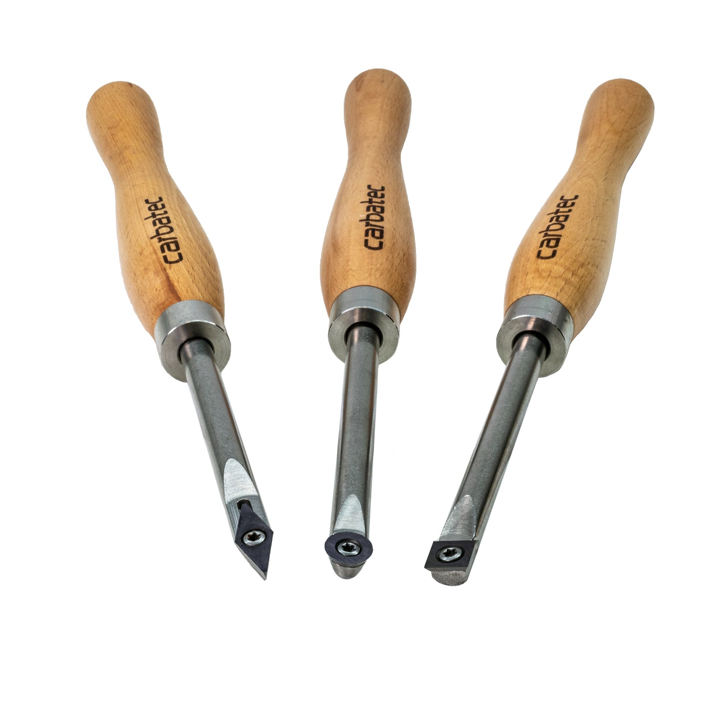 Carbatec 3PC Tungsten Carbide And Stainless Steel Small/Medium Scraper Set
