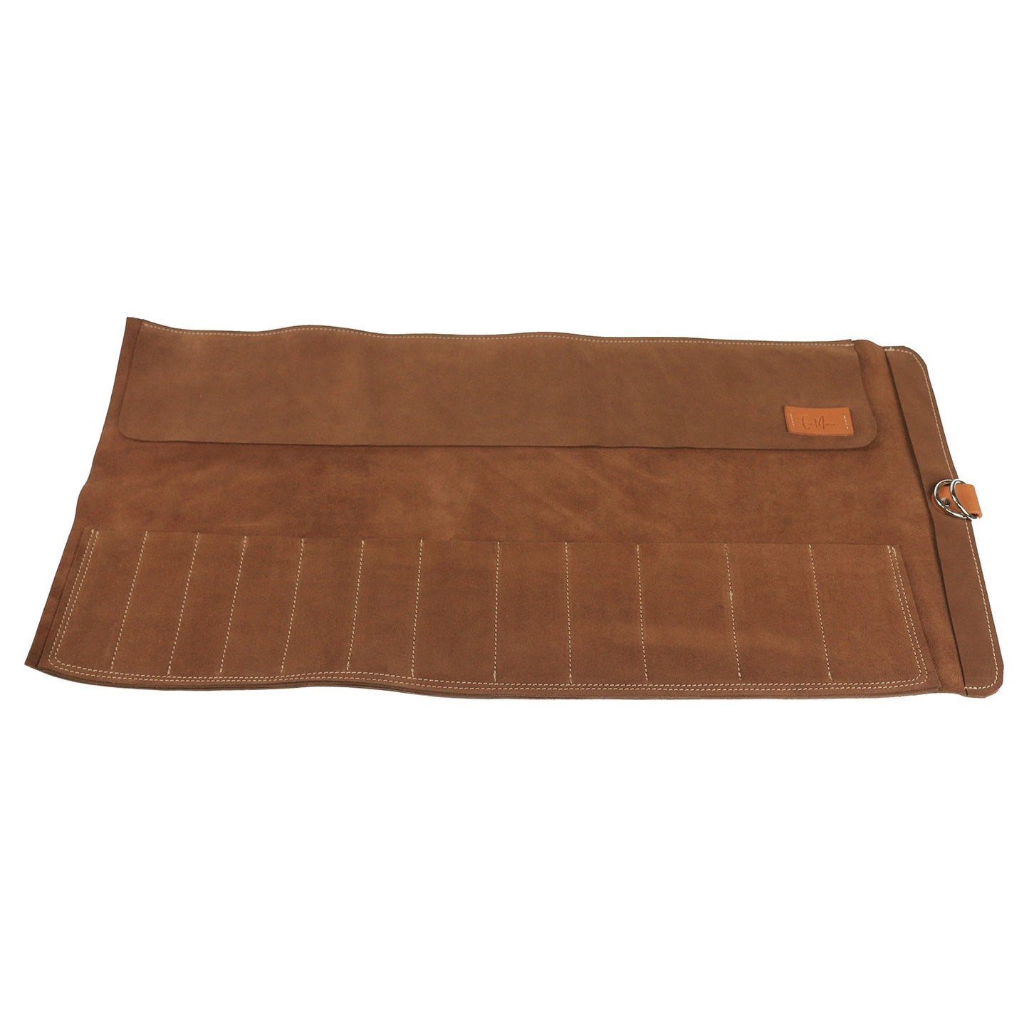 En Mina 12 Pocket Suede Chisel Roll