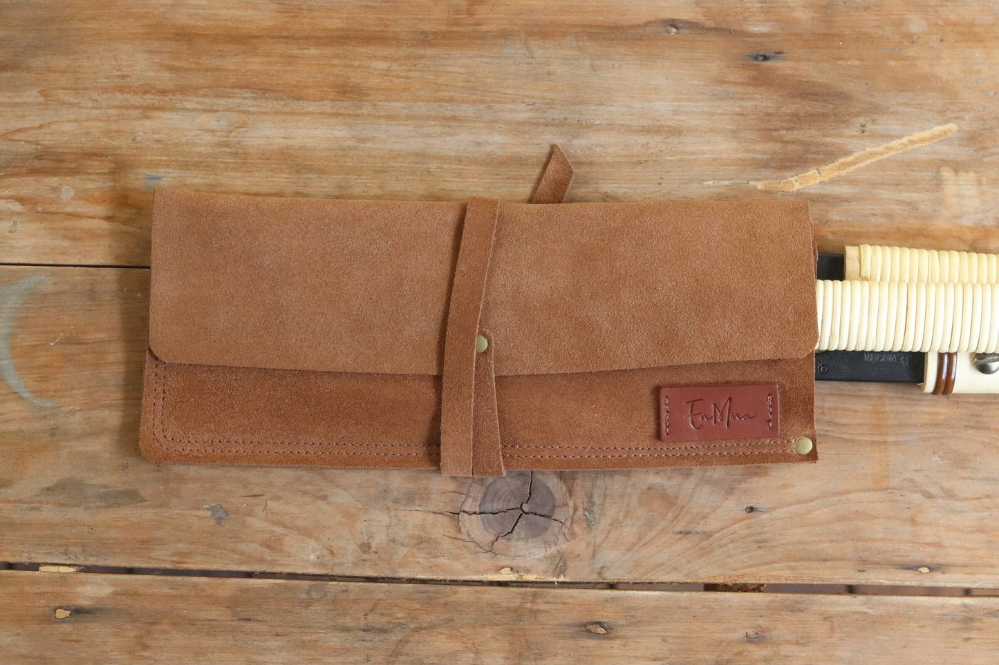En Mina 3 Pocket Suede Japanese Saw Wrap