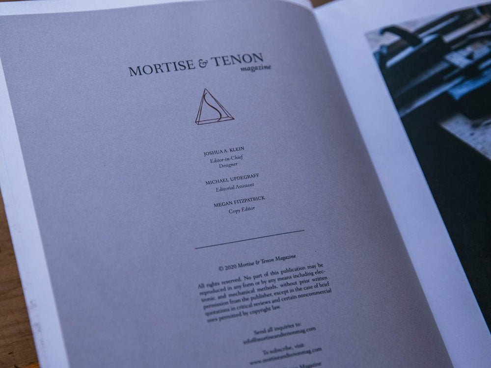 Book - "Mortise and Tenon" Magazine Issue #9 - Edited by Joshua A. Klein