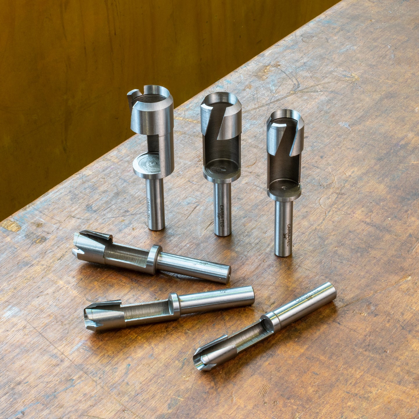 Carbatec 6 Piece Barrel Plug cutter Set