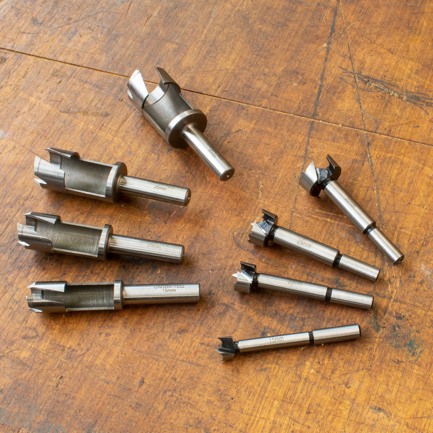 Carbatec Drill & Barrel Plug 8pce cutter Set - Large