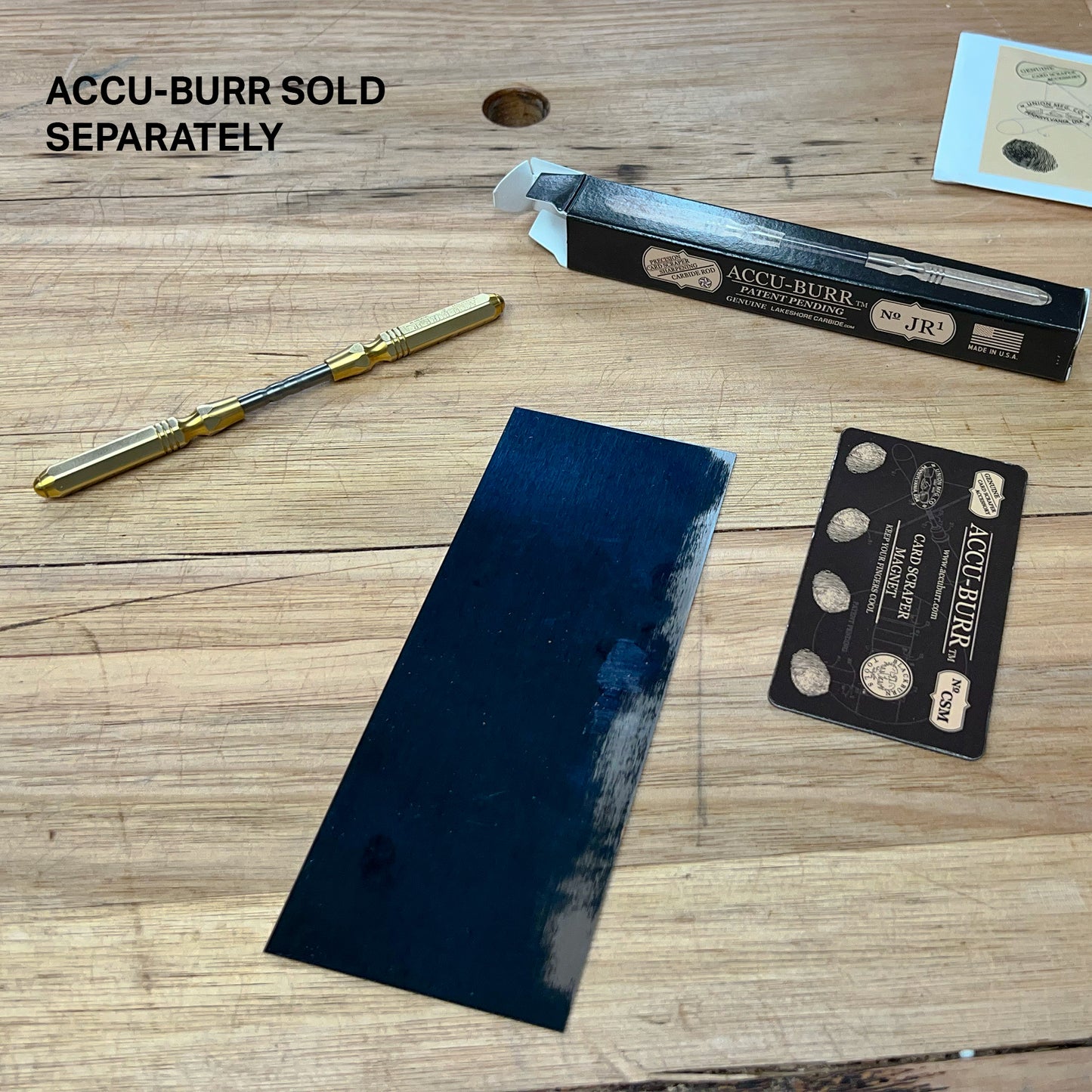 AAA ACCU-BURR™ Blue-Steel Card Scraper with Flux-Cool Magnet