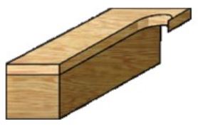 Arden Flush Trim Bit - 6.35mm Diameter 25.4mm Cut Depth