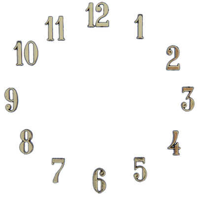 Carbatec Clock Number Set - Arabic - Gold 3/8"