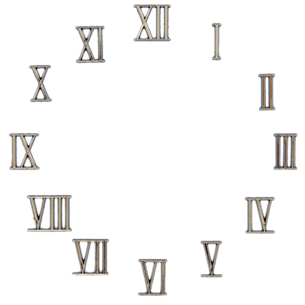 Clock Number Set - Roman - Gold 5/8"