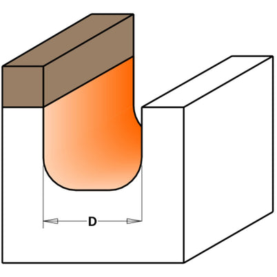 CMT Bowl-Tray Bit with Bearing - 19mm Diameter 1/2" Shank