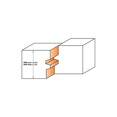 CMT Glue Joint Bit 44.4MMd 1/2"S