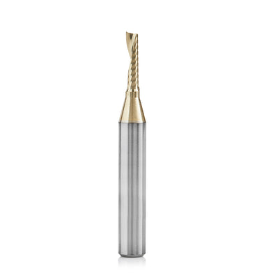 Amana 51454-Z Solid Carbide ZrN Aluminium Spiral O-Flute Bit, 1/8" Diameter, 1/4" Shank