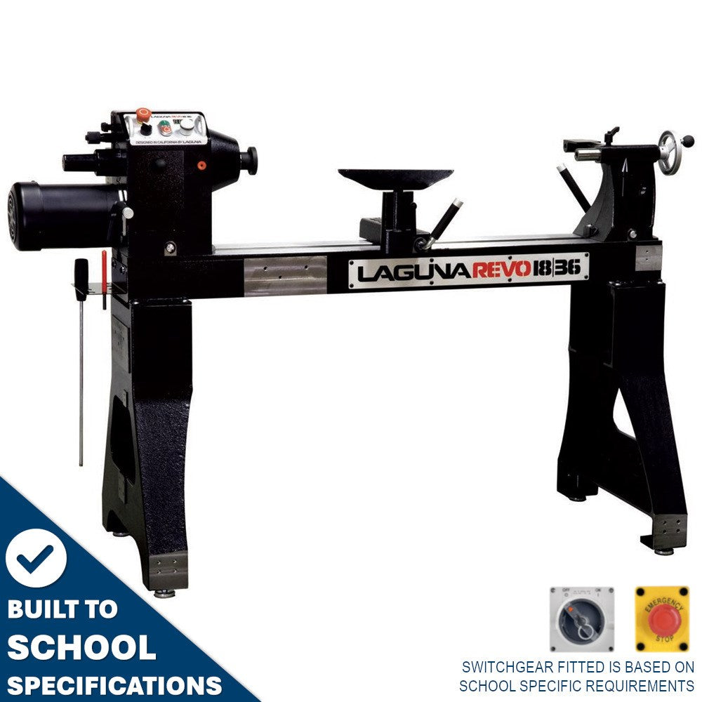 Laguna REVO 18|36 Long Bed Wood Lathe - Built to School Specifications