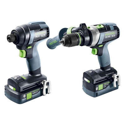 Festool TID/TPC 18V 2 Piece Impact Driver and 4 Speed Hammer Drill 4.0/5.0Ah Set in Systainer