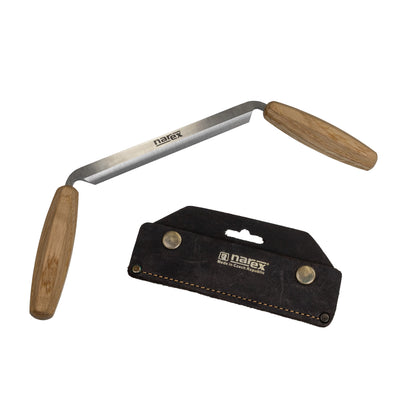 Narex Carving Drawknife 150mm Straight Blade Curved Handles