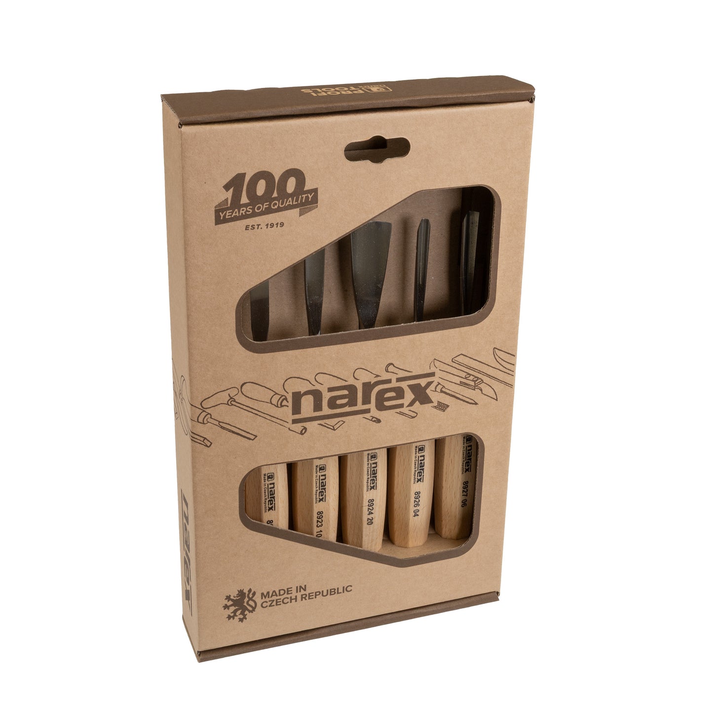 Narex Set of Carving Chisels Wood Line
