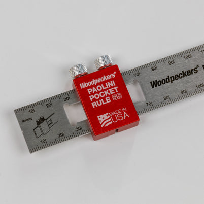 Woodpeckers Paolini Pocket Rule 300mm Stainless Steel PPRSS-300-19